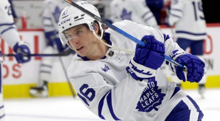 Maple Leafs’ Marner, Giordano and McCabe out of lineup towards Crimson Wings