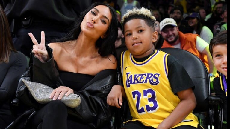 Kim Kardashian and Son Saint Noticed at Lakers Recreation!