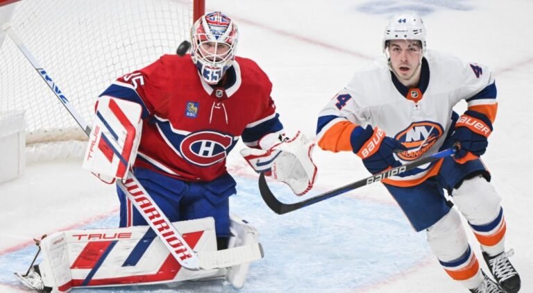 Canadiens’ Montembeault grabs highlight from Roy in 43-save win over Islanders